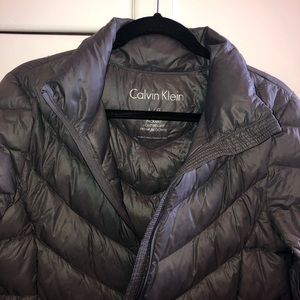 Gray Calvin Klein lightweight premium down jacket